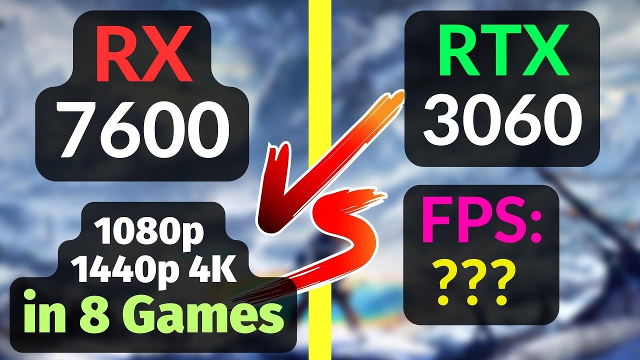 RX 7600 vs RTX 3060 12GB in 8 GAMES 1080p 1440p 4K - YouTube