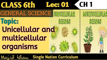 Lec 1 || Unit 1 || Topic: unicellular and multicellular organisms  || Class 6 General Science || KT