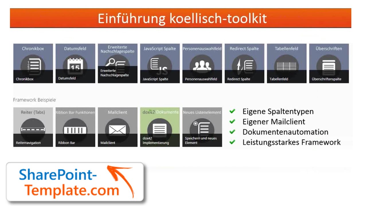 Professionelle Anwendungen mit dem koellisch toolkit für SharePoint und dox42