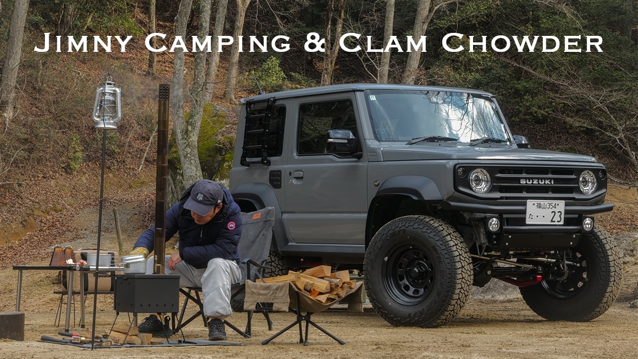 ジムニーシエラキャンプ　極太タイヤ４インチアップにカスタム　車中泊はいつできる？ASMR矢野温泉公園 四季の里キャンプ場