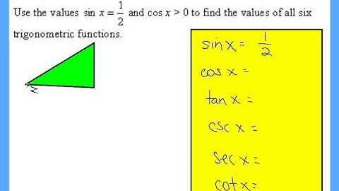 PC: 5.1 Notes: Example 1 - Using Identities to Evaluate a Function