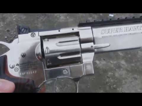 Пневматический страйкбольный револьвер Umarex Ruger Super Hawk 6 калибр 6мм. CO2, видео 1