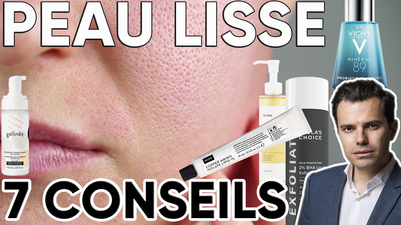 PEAU LISSE sans imperfection: Pores/Points Noirs/Rides/Texture