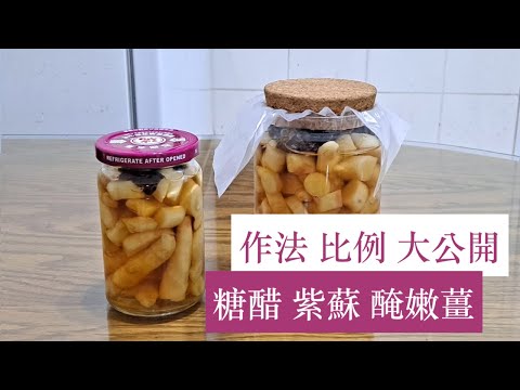 醃糖醋紫蘇薑，夏日開胃小菜