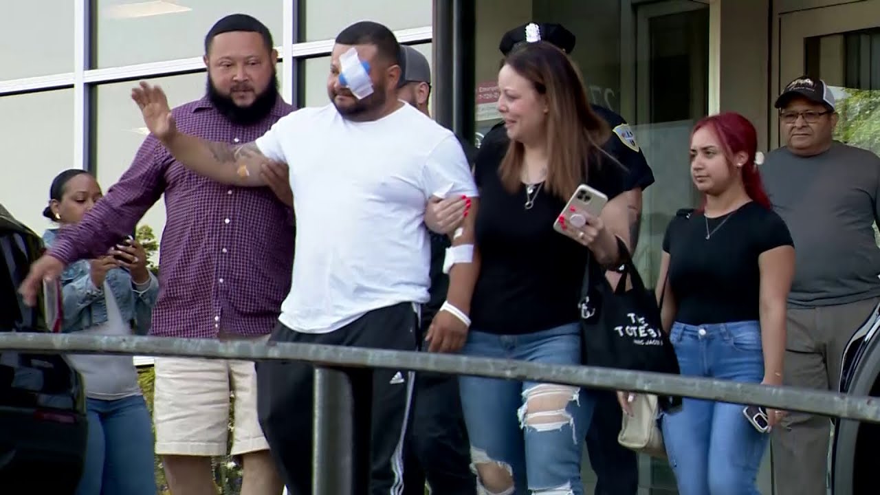 Officer injured in shooting released from Boston hospital - YouTube