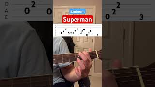 How To Play Superman by Eminem | Easy Guitar Tutorial #shorts
