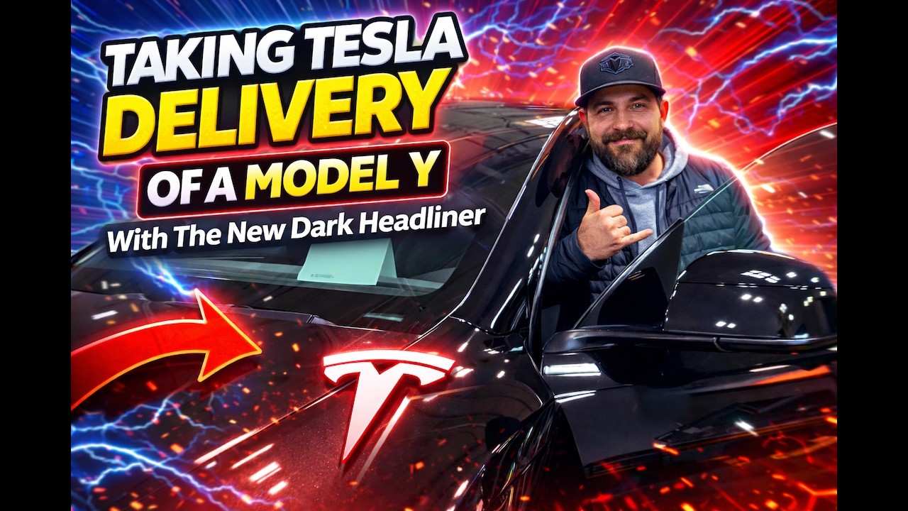 Taking Delivery Of A NEW Tesla Model Y (Dark Headliner)!