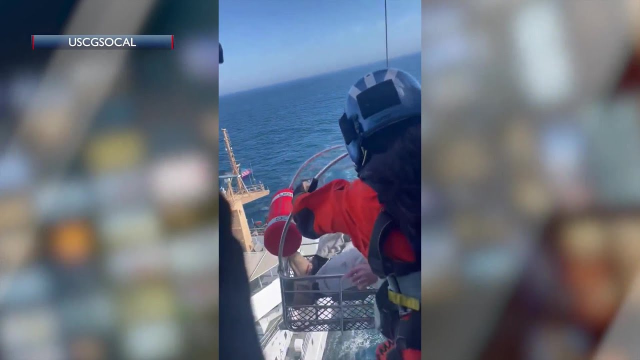 Helicopter crew rescues man suffering from head injury on research boat off Santa Maria coast