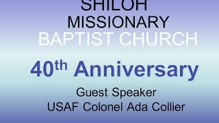 Guest Speaker USAF Colonel Ada Collier - 40th Anniversary