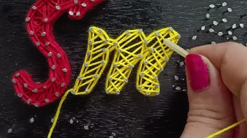 Couple Name String Art Frame for My hasband | Easy DIY Wall Decor | Step-by-Step Tutorial