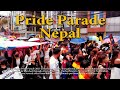 Pride parade in nepal 2023  lgbtqia rally in kathmandu city