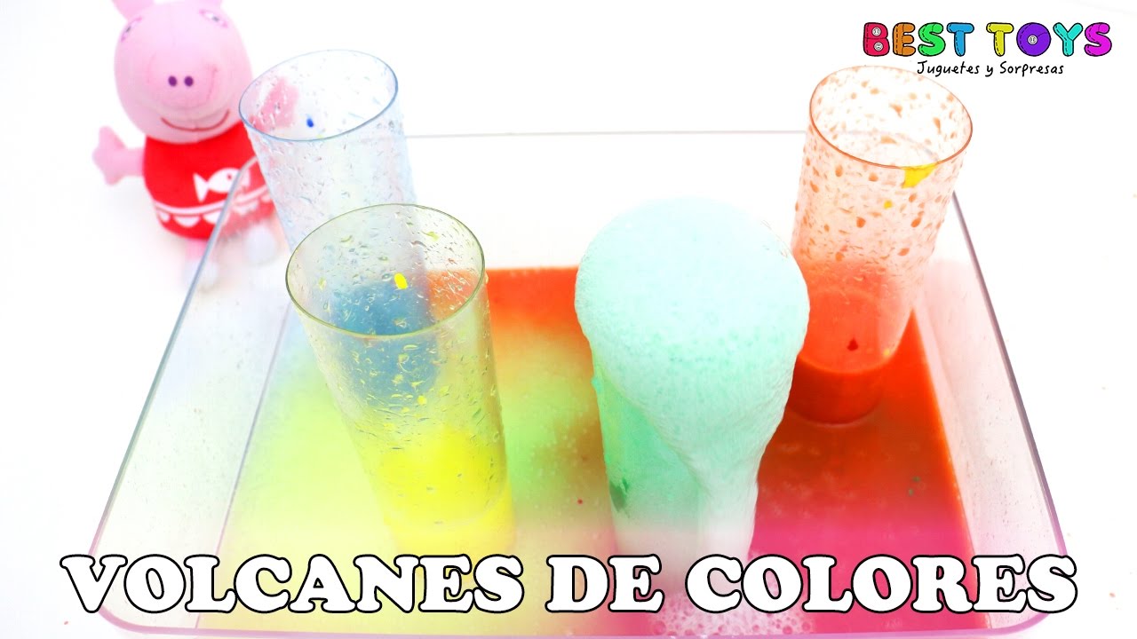 Resultado de imagen de experimentos infantiles volcanes de colores