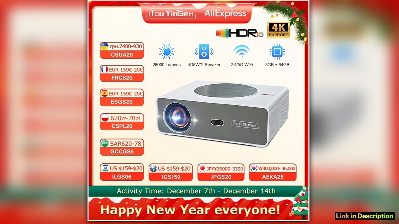 Touyinger Q11 projector 4K 8K led home theater electronics video games Reliable Choice