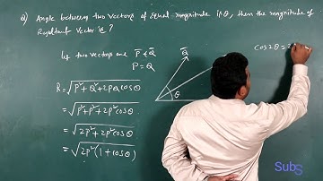 If two equal vector added resultant is