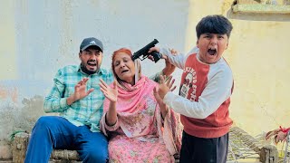 Fake gun 🔫 prank with dadu 😳 || Dadu serious ho gai 🥹 || Ali ko bht Mara 😭 ||