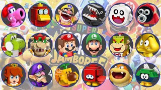 All 50 Super Mario Party JAMBOREE playable and Non-playable characters LEGO vs ORIGINAL
