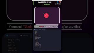 toggle search bar using html css #coding #webdesign #webdevelopment #programming @Mr.Shadow_code