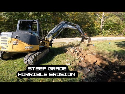 STEEP GRADE! STARTED BIG RIP RAP JOB ‼️NEW ATTACHMENT PARTNERSHIP‼️