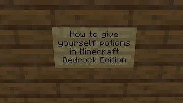 How To Give Yourself Potions in Minecraft Bedrock Edition