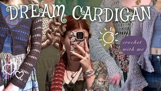 crocheting my FIRST CARDIGAN ever!! i am SO in love 🙂‍↔️🧶🧚🏻‍♀️