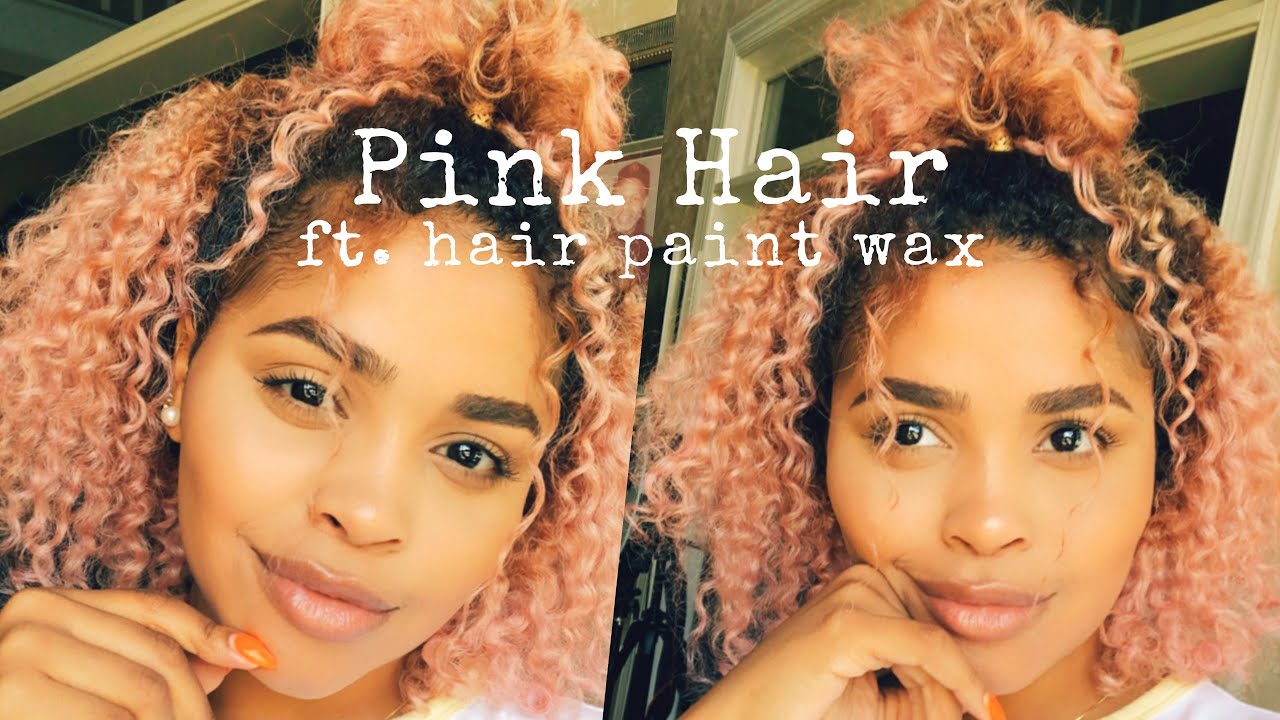 I DYED MY HAIR PINK! ft. Hair Paint Wax // Mia's Mane YouTube