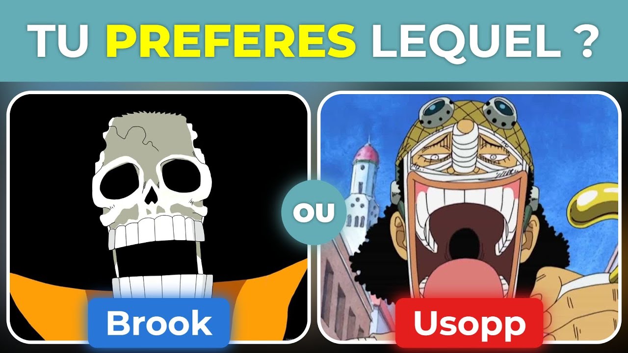 Tu Préfères quel Personnage de One Piece ? - YouTube