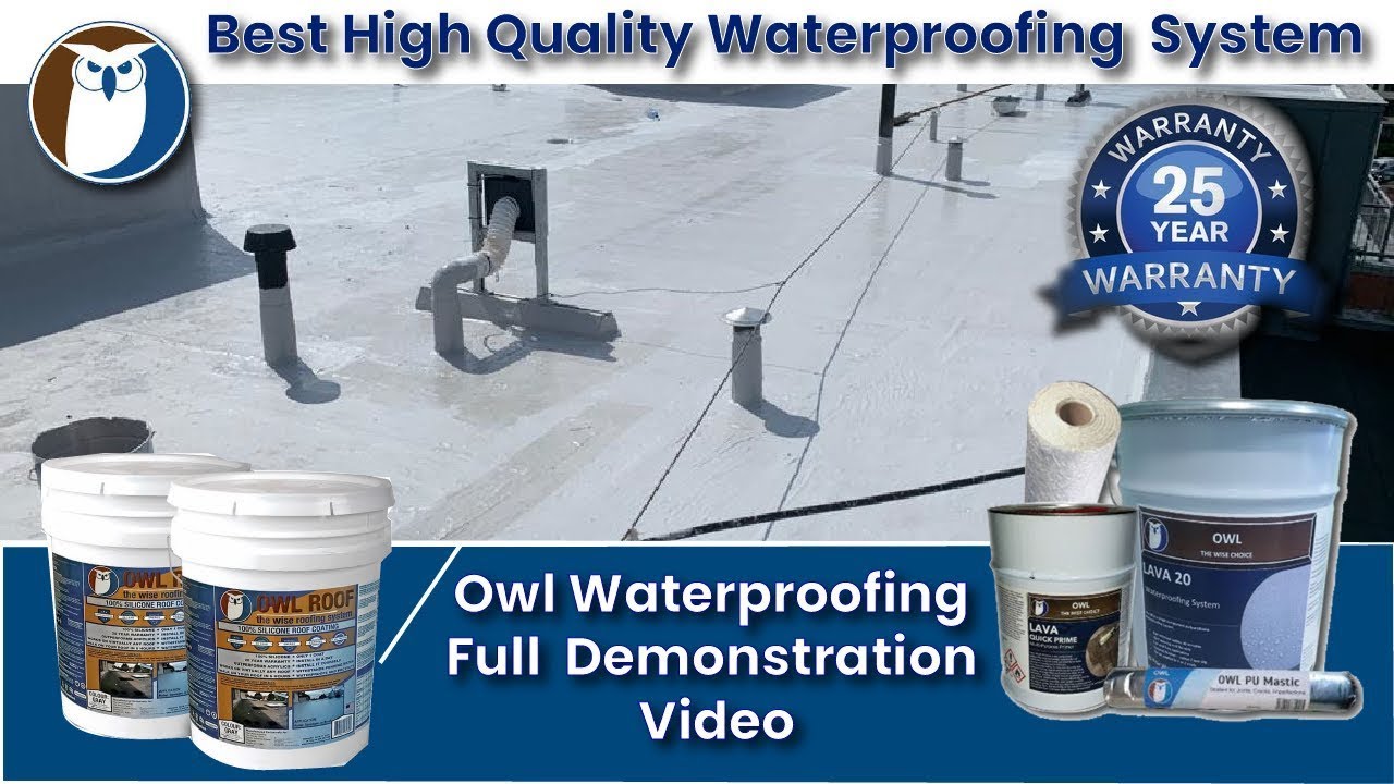 Owl Waterproofing Full Demonstration Video #lava20 #owlroof #demovideo
