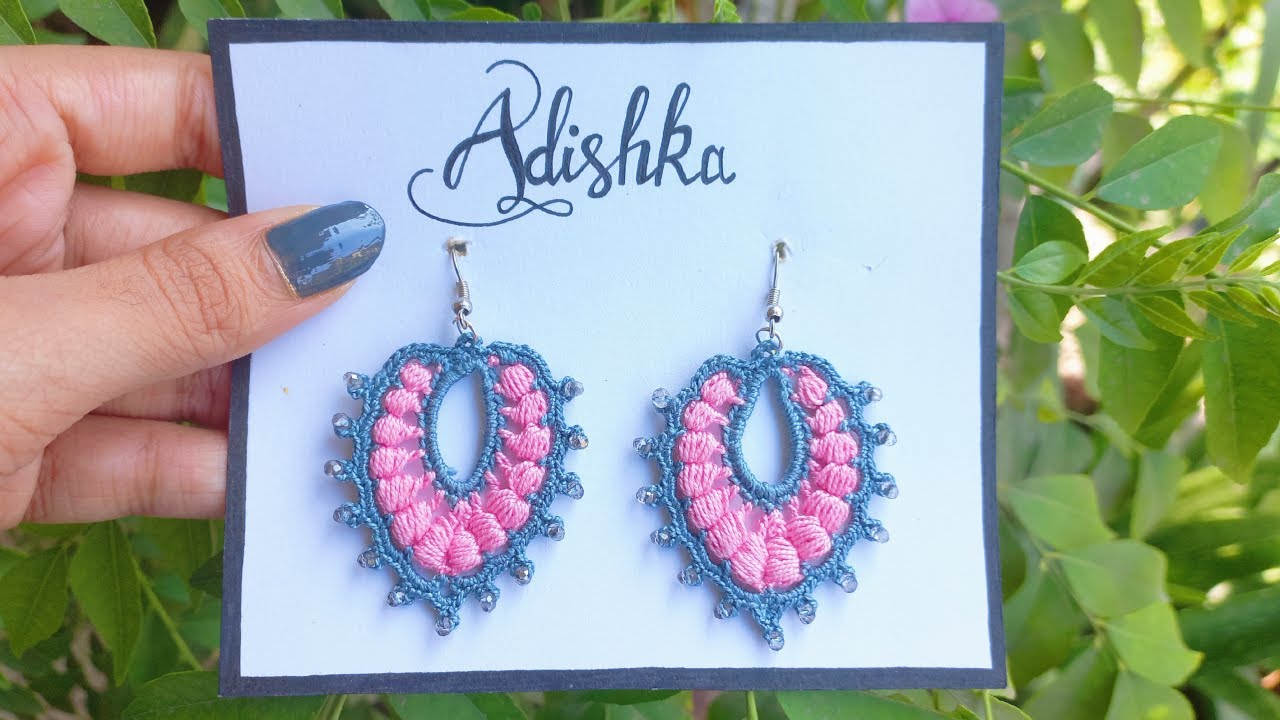 BEAUTIFUL CROCHET EARRINGS | How to make DIY Jewellery | Simple Step by Step tutorial #art #diycraft