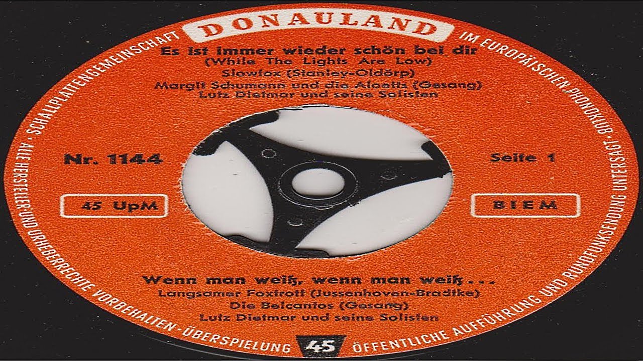 WENN MAN WEIß, WENN MAN WEIß... - DIE BELCANTOS, ORCHESTER LUTZ DIETMAR (Schlager) Oldie, Evergreen