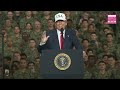 WATCH :US President Trump &Japan PM Takaichi makes speech to US Troops in Yokosuka