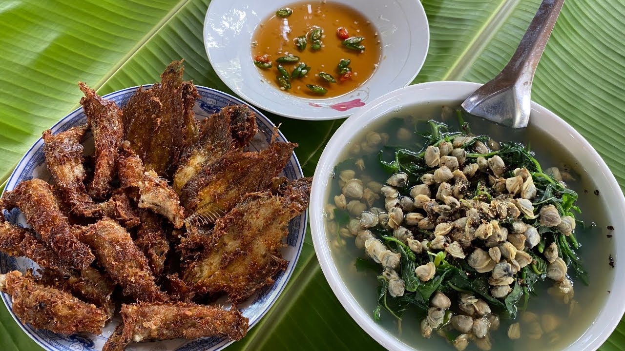 Canh Hến Rau Tập Tàng | Cá Lưỡi Trâu Muối Sả Chiên | TQMT #78 - YouTube