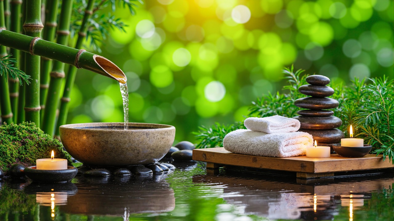 Relaxing Music and Water sound for Meditation | 瞑想・ヨガに最適なリラックス音楽と水の音｜ストレス・不安・不眠を和らげる｜集中・勉強用BGM