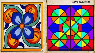 easy drawing | Draw an infinite decorative unit | رسم وحدة زخرفية لا نهائية