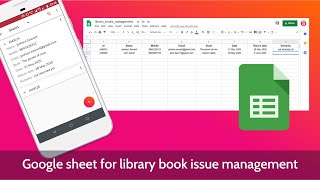 Library Book Issue Management Google Sheets Using Android App Upsheet