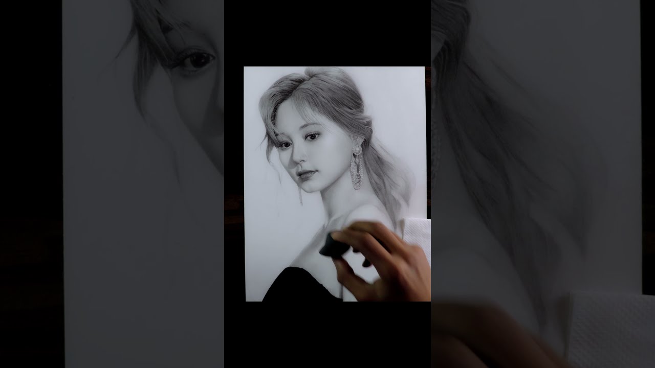 Drawing Twice tzuyu #youtubeshort #shorts #short #art #artist #tzuyu #twice
