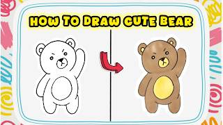 Cara Menggambar Beruang Lucu – Tutorial Menggambar Hewan dengan Spidol screenshot 5