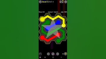 How To Solve Flow Free Hexes Classic Pack Level 5 Easy 5x5 Board Walk Through Solution Walkthrough