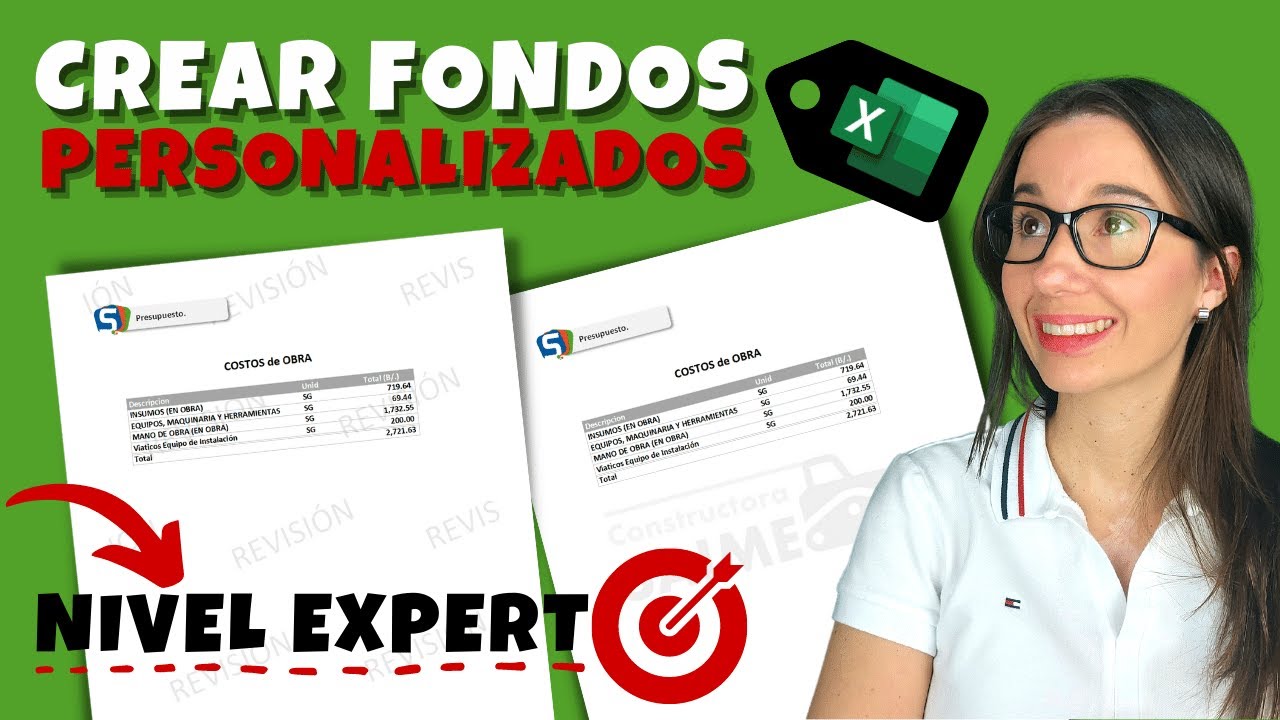 😎Nivel EXPERTO - Crea fondos PERSONALIZADOS en EXCEL.