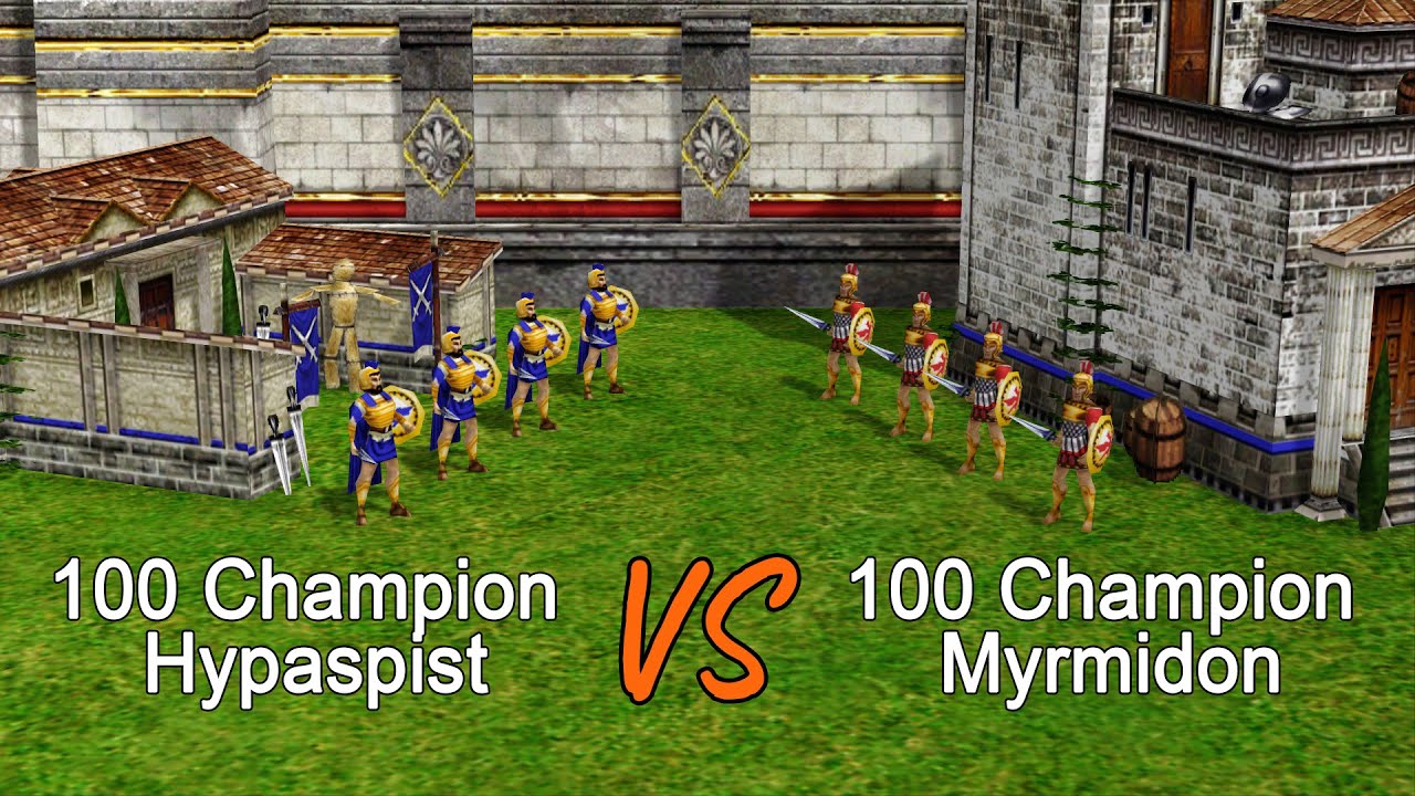 Age of Mythology - Hypaspist vs Myrmidon