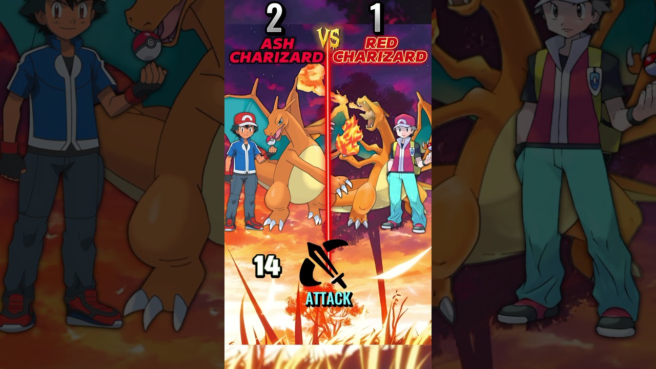 Ash Charizard🔥 Vs Red Charizard🌋 || PokeUltra D 