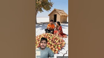 A couple waters an apple tree to save it from drying up#ai #plants #save#water