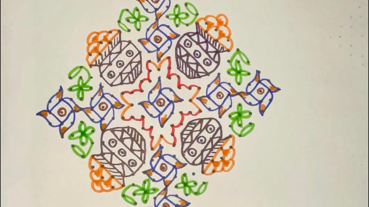 Sankranthi Rangoli Design | Easy & Colorful Rangoli for Any Occasion 🌸