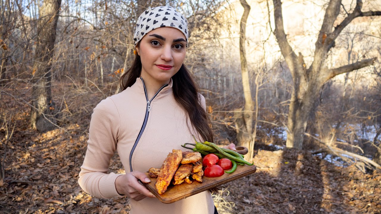 SECRET of Crispy Grilled Chicken in Forest Camping ! Bushcraft Survival | ASMR