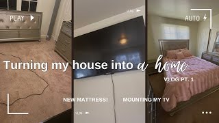 I'm just a girl 💗 turning my house into a home pt 1. |  VLOG