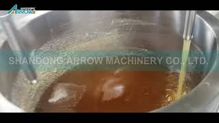Fully automatic puffed corn snack food production line in our customer's factory use extruder