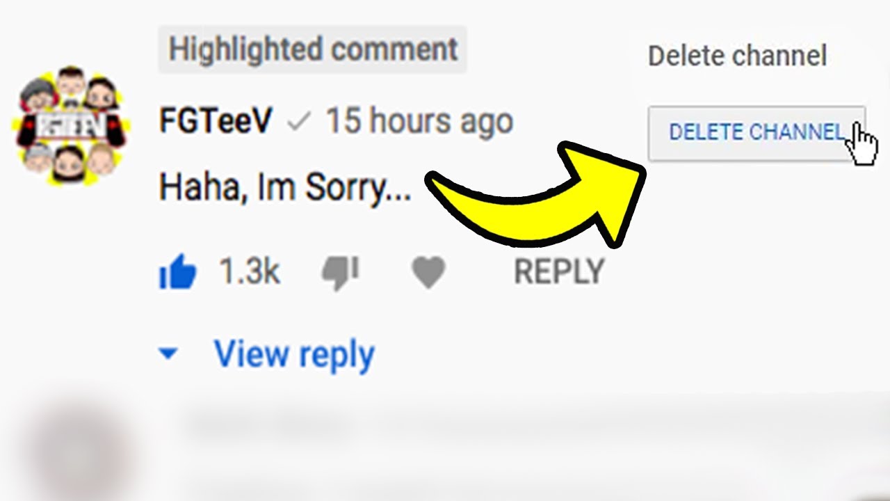 If FGTeeV Comments on this video, I will delete my YouTube channel ...