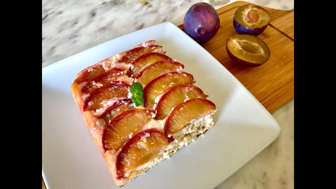 Пай със сини сливи | Сладкиш с извара и оризово брашно