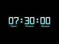 7 Hour and 30 Minute Countdown Timer with Alarm & Chapters - Retro Digital - Sky Blue