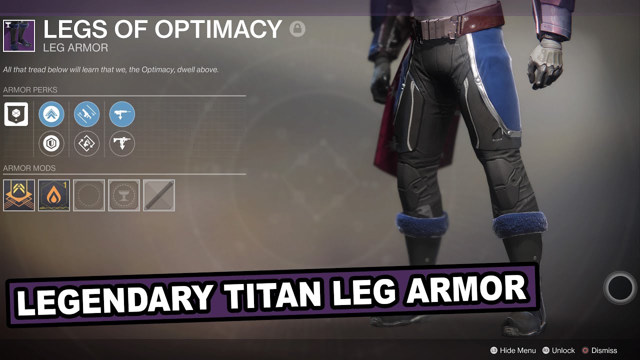 Destiny 2 || Season of Opulence || Legendary Titan Leg Armor || Legs of Optimacy