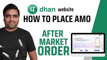 How to place after market order (AMO) on Dhan website | Dhan series | Tech with Ankush